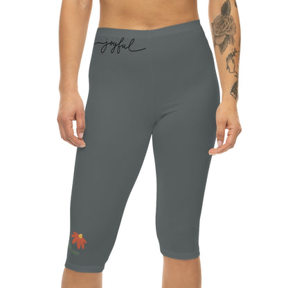 Joyful Women’s Capri Leggings - Stylish & Comfortable Activewear, Perfect for Yoga, Fitness, and Everyday Wear