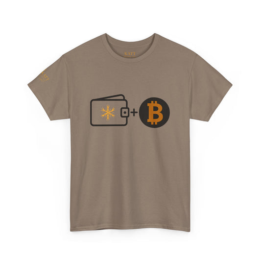 Cold Wallet - Bitcoin - Non Deficiam; "I Will Not Fail" - Unisex Heavy Cotton Tee