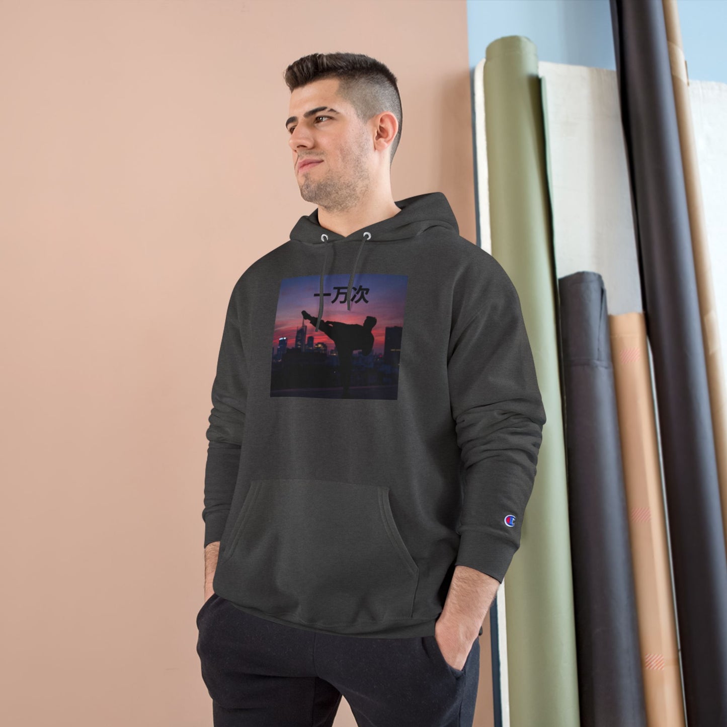 Champion Hoodie; "Ten Thousand Times", Trendy Streetwear, Casual Fashion, Gift for Friends, Comfortable Everyday Wear, Perfect for Fall