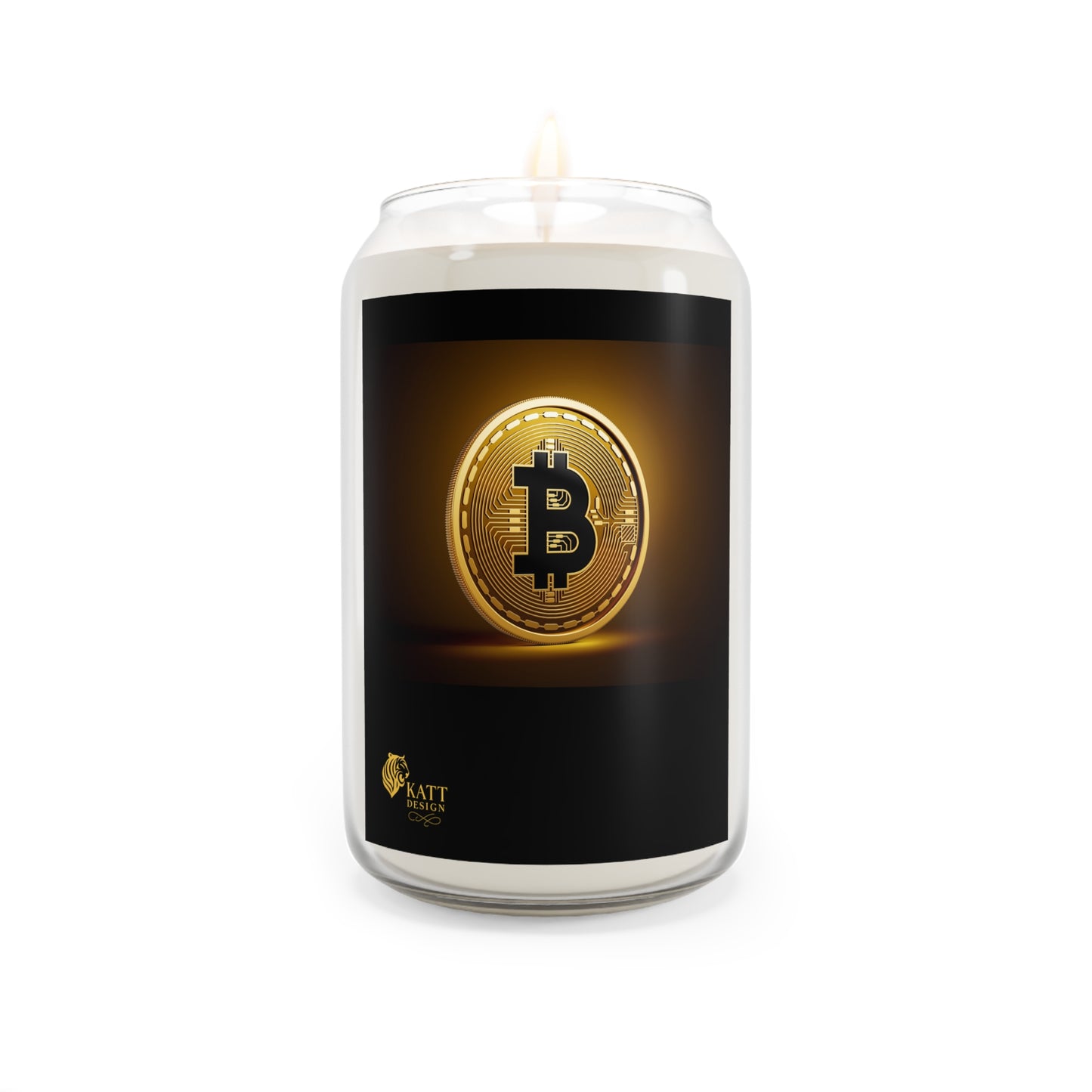 Crypto-Bitcoin - Scented Soy Candle - 13.75oz, Motivational Candle, Home Decor, Self-Care Gift, Stress Relief Candle, Aromatherapy