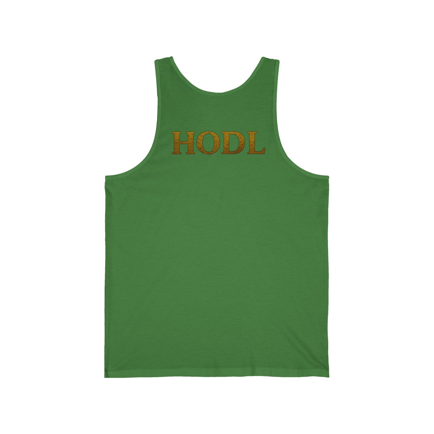 Bitcoin HODL Unisex Jersey Tank - Crypto Enthusiast Top, Summer Wear, Graphic Tee, Gift for Investors, Casual Fitness Shirt