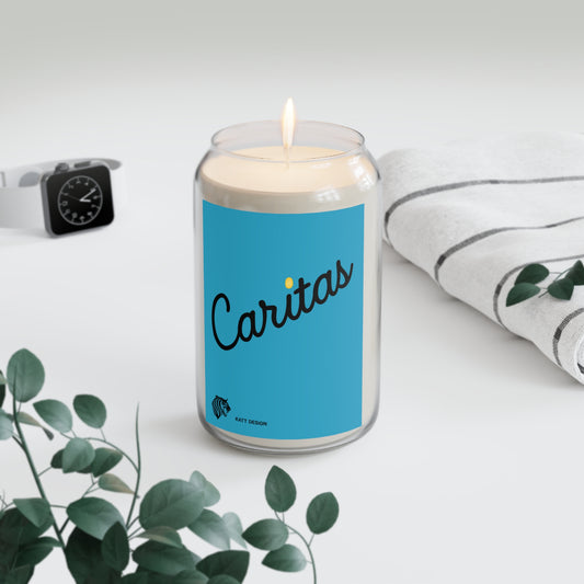 Caritas; "Charitable Love, Kindness" - KATT Design, LLC -Scented Soy Candle - 13.75oz, Motivational Candle, Home Decor, Self-Care Gift, Stress Relief Candle, Aromatherapy