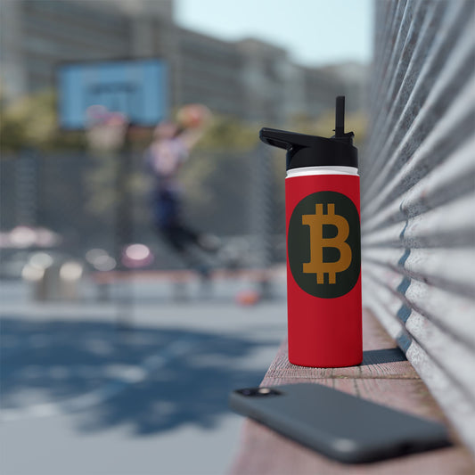 Bitcoin - Inspirational Stainless Steel Water Bottle,  Fitness, Hiking, Gym, Travel, Eco-Friendly Gift