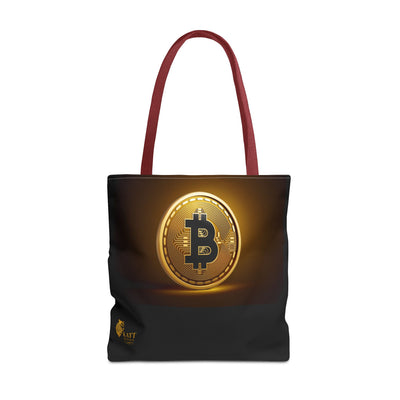 Bolsa de criptomonedas, bolsa de Bitcoin, regalo ecológico, diseño AOP, ideal para amantes de la tecnología.