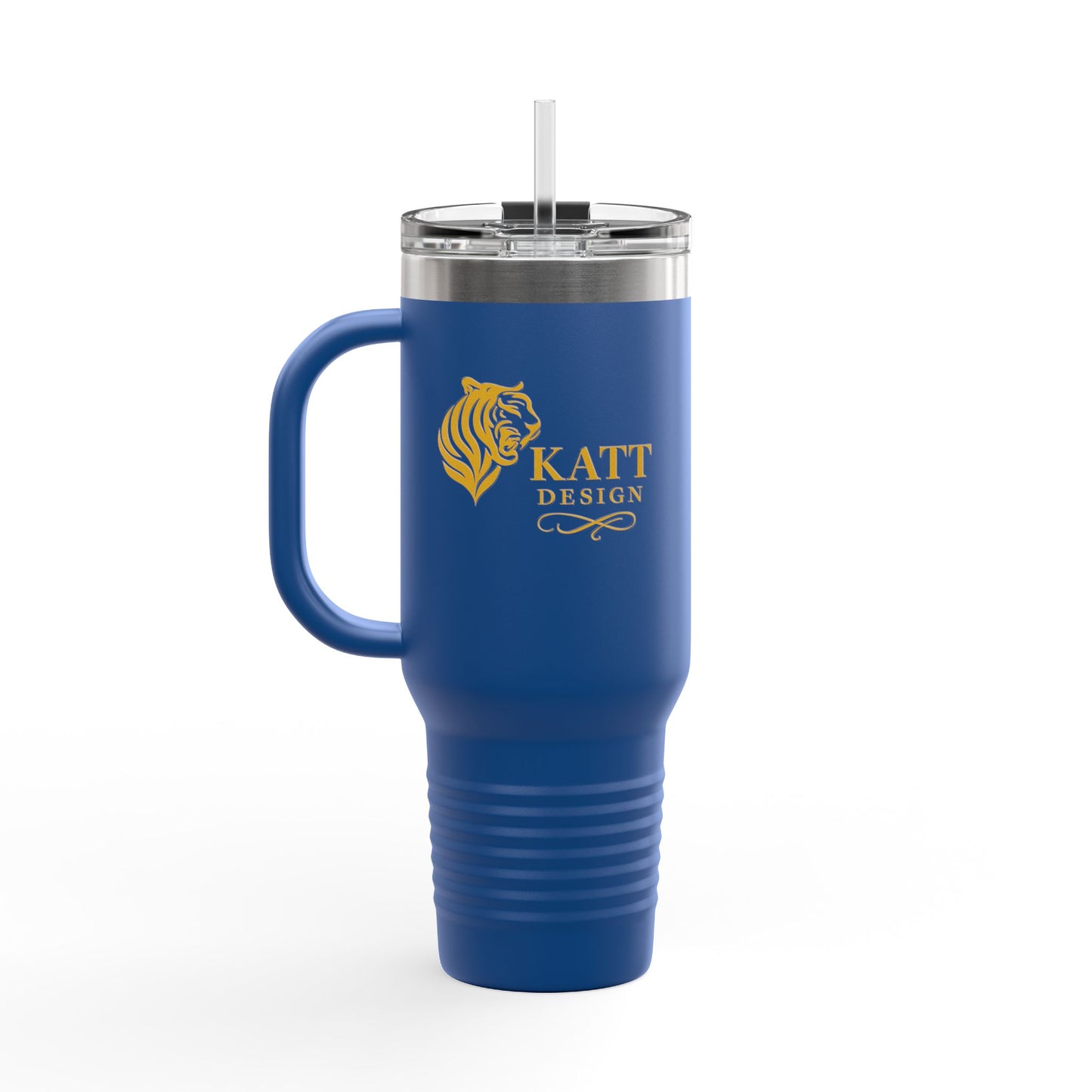Fortitudo; "Strength" KATT Design, LLC - Insulated Travel Mug with Strength Motif - Perfect for Coffee Lovers, Gifts, On-the-Go Hydration, Outdoor Adventures
