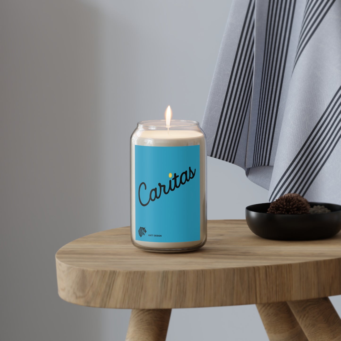 Caritas; "Charitable Love, Kindness" - KATT Design, LLC -Scented Soy Candle - 13.75oz, Motivational Candle, Home Decor, Self-Care Gift, Stress Relief Candle, Aromatherapy