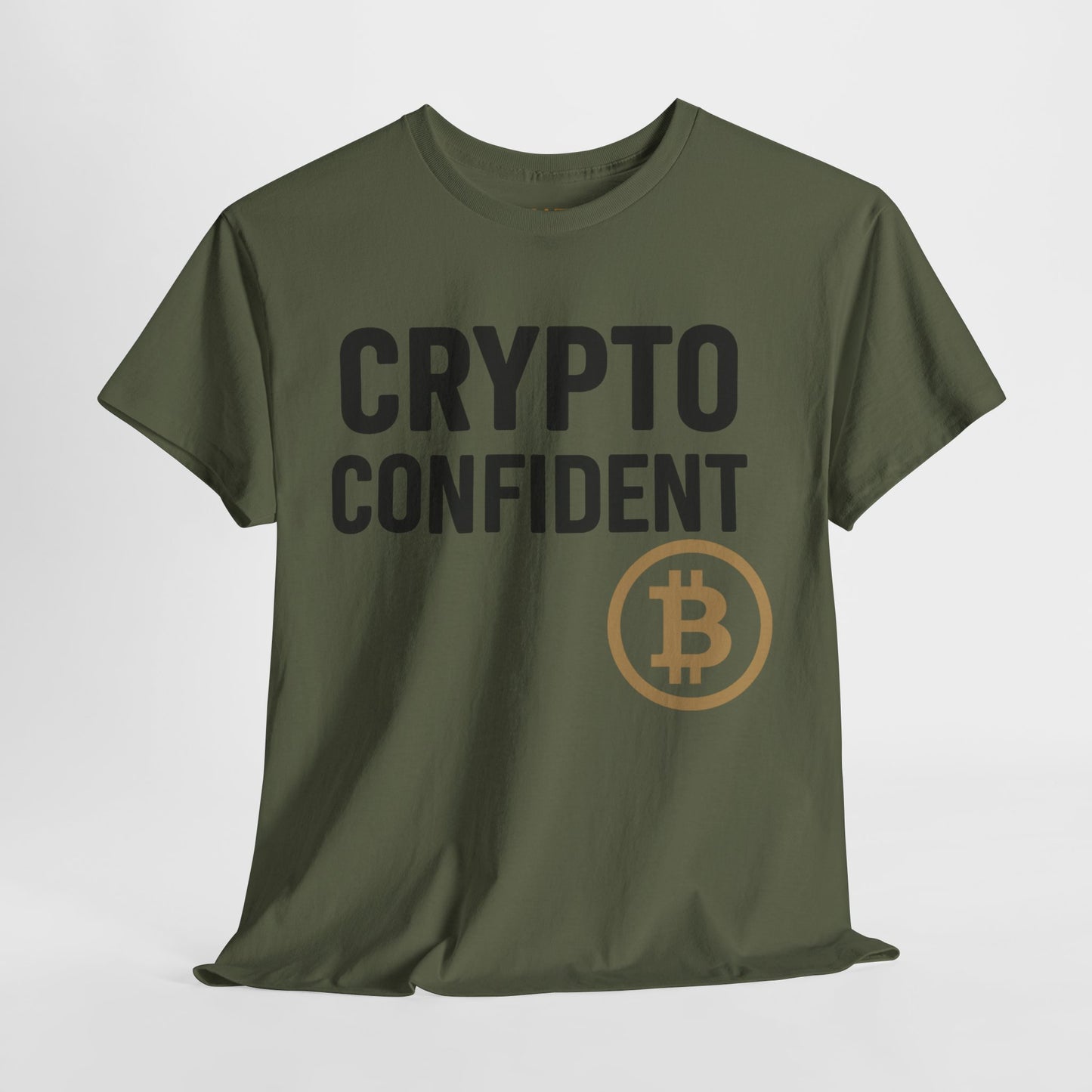 Crypto Confident Unisex Heavy Cotton Tee - Crypto Lovers, Casual Wear, Tech Enthusiasts, Cryptocurrency Shirt