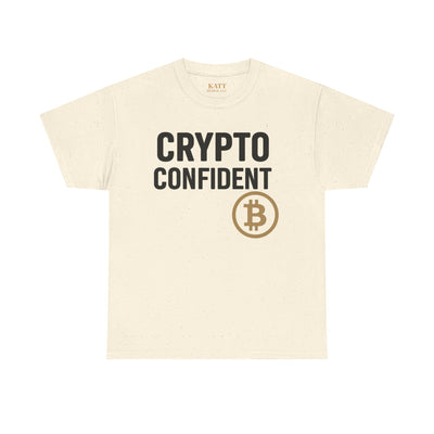 Camiseta unisex de algodón grueso Crypto Confident: amantes de las criptomonedas, ropa informal, entusiastas de la tecnología, camisetas de criptomonedas