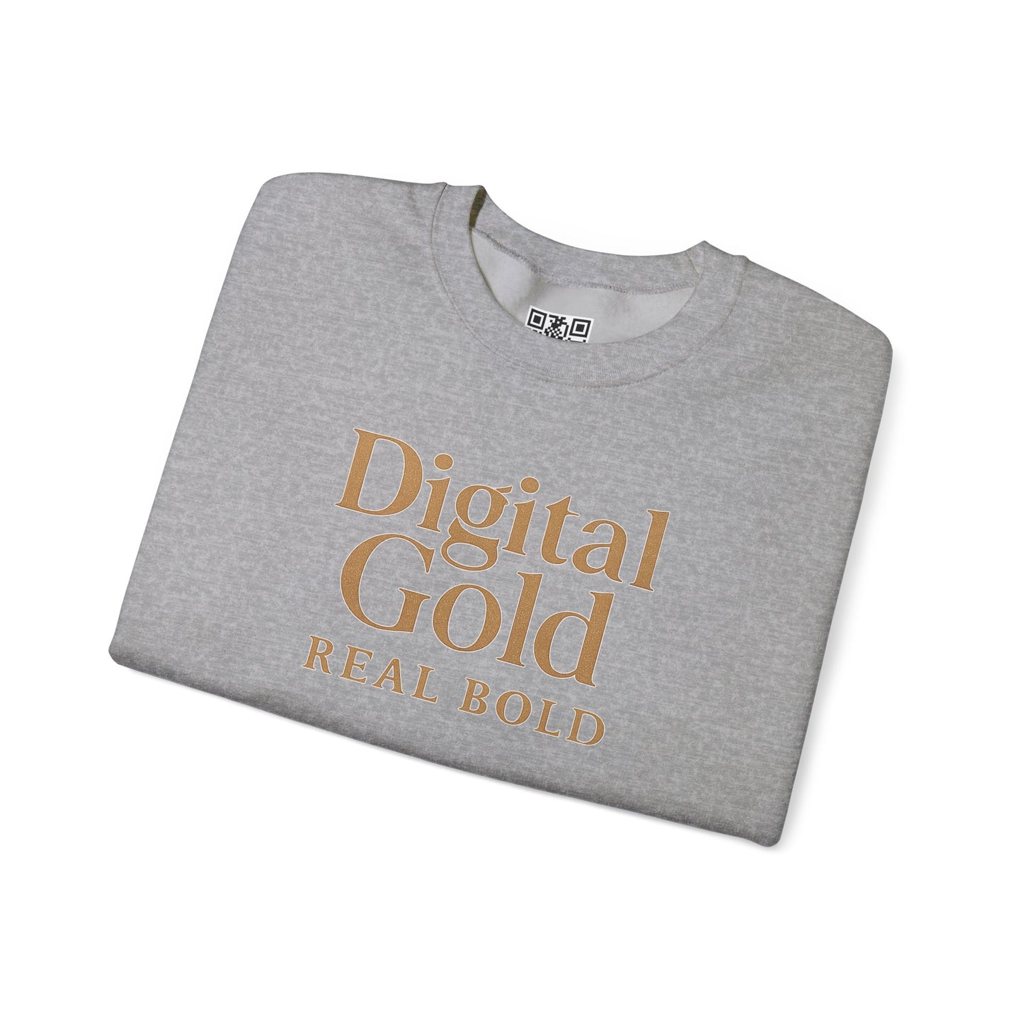 Digital Gold Crewneck Sweatshirt - Cozy Fashion, Gift for Tech Lovers, Birthday & Casual Wear, Stylish Everyday Comfort