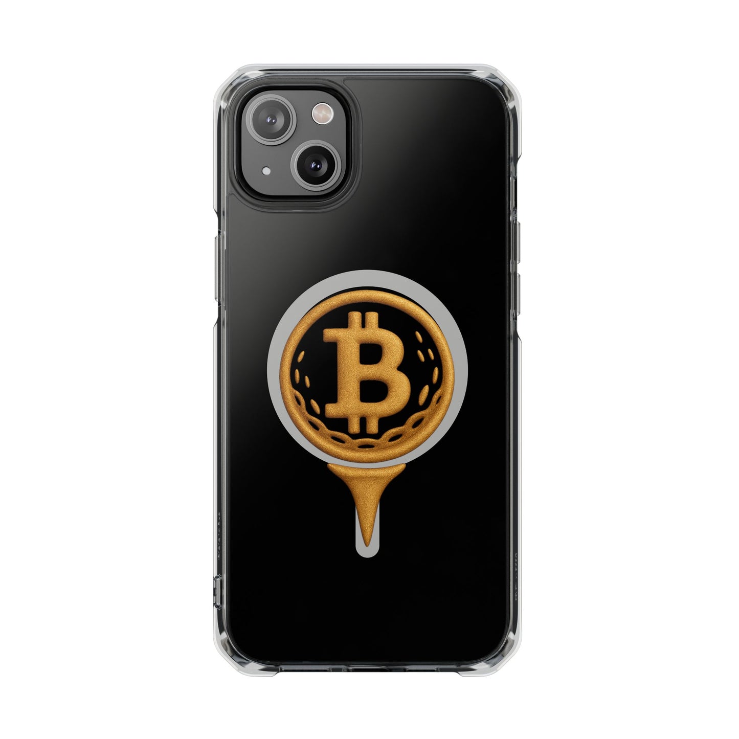 Bitcoin Magnetic Clear Impact Case for iPhone, Cryptocurrency Phone Cover, Tech Lovers