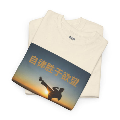 "Discipline Triumphs Over Desire" - Chinese Trendy Tshirt, Gildan 5000 Heavy Cotton Tee