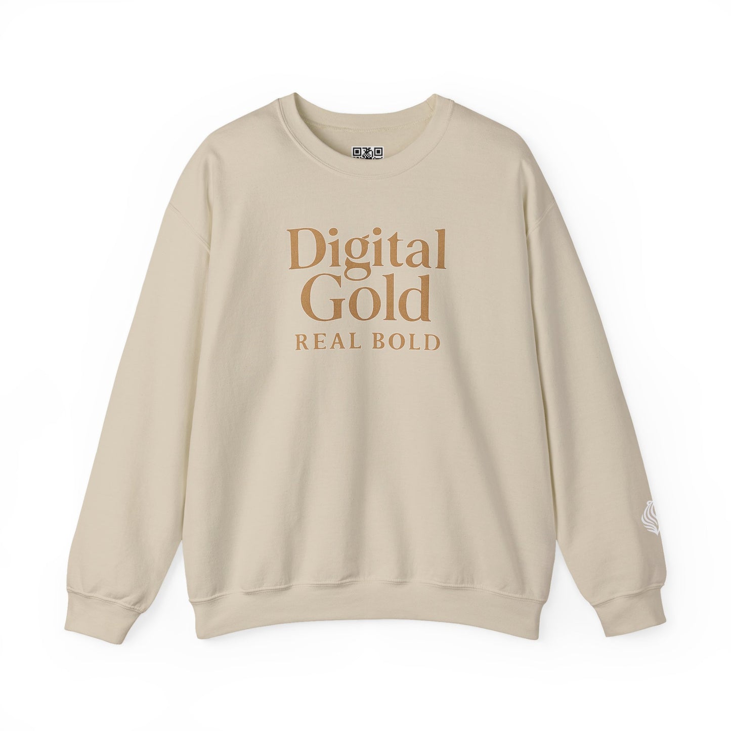 Digital Gold Crewneck Sweatshirt - Cozy Fashion, Gift for Tech Lovers, Birthday & Casual Wear, Stylish Everyday Comfort