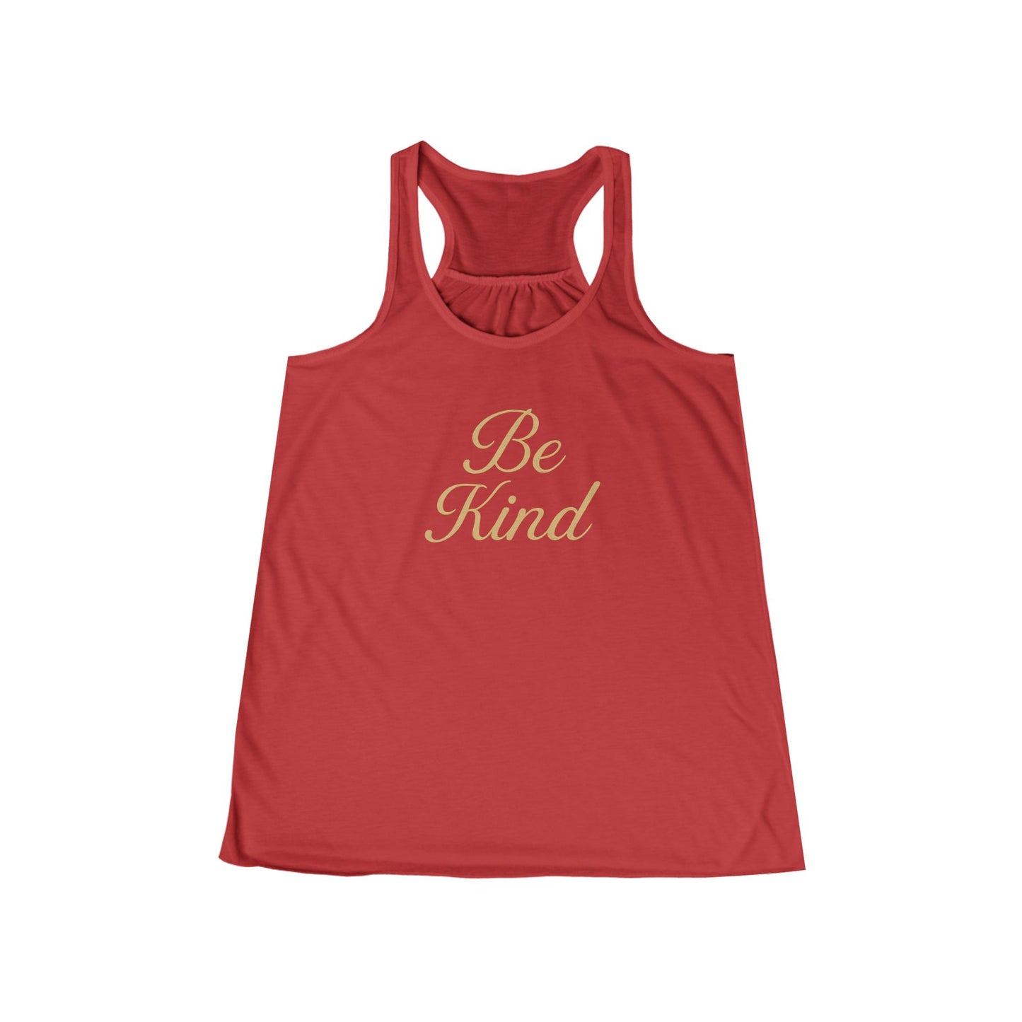 Be Kind Women's Bella+Canvas Flowy Racerback Tank | Inspirational Fitness Top, Yoga Shirt, Kindness Apparel