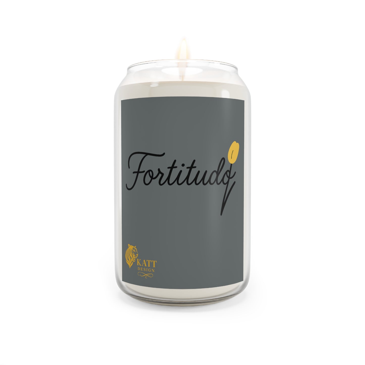 Fortitudo; "Strength" KATT Design, LLC - Scented Soy Candle - 13.75oz, Motivational Candle, Home Decor, Self-Care Gift, Stress Relief Candle, Aromatherapy
