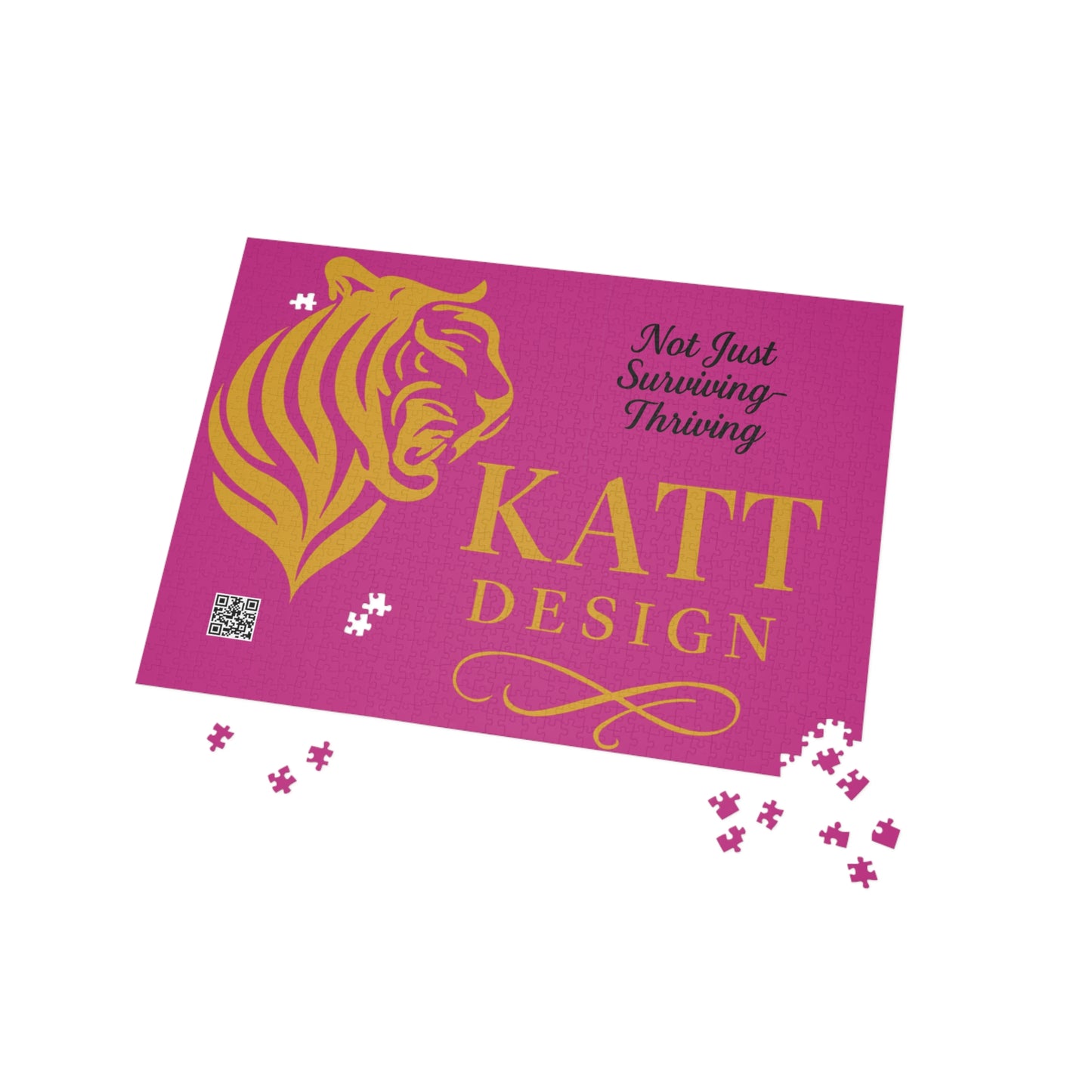 Puzzle - Empowering Tiger Design, Fun for Game Night, Self-Care Activity, Puzzle Lovers, DV Awareness Puzzle