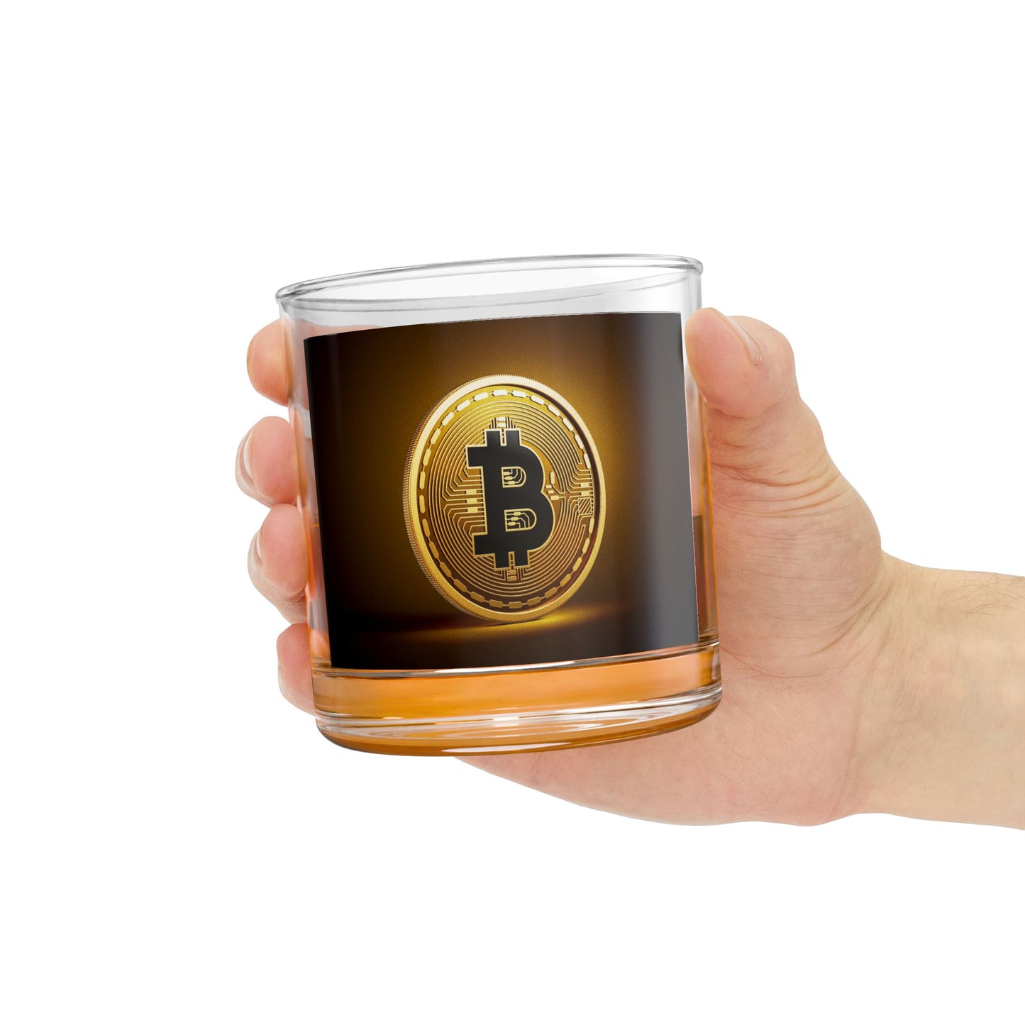 Bitcoin Rocks Glass | 10oz Whiskey Tumbler |Whiskey Fans, Home Bars, Collectors, Unique Decor Item