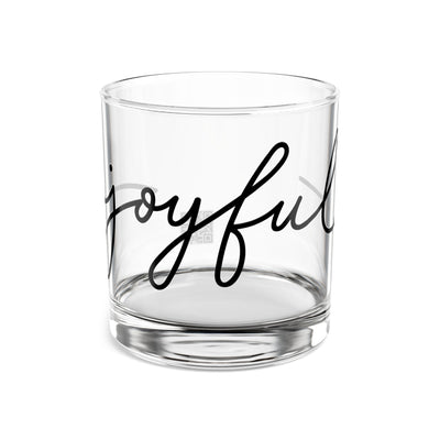 Joyful Rocks Glass | 10oz Whiskey Tumbler |Whiskey Fans, Home Bars, Collectors, Unique Decor Item