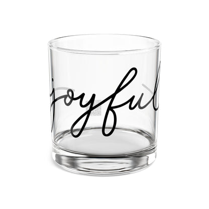 Joyful Rocks Glass | 10oz Whiskey Tumbler |Whiskey Fans, Home Bars, Collectors, Unique Decor Item