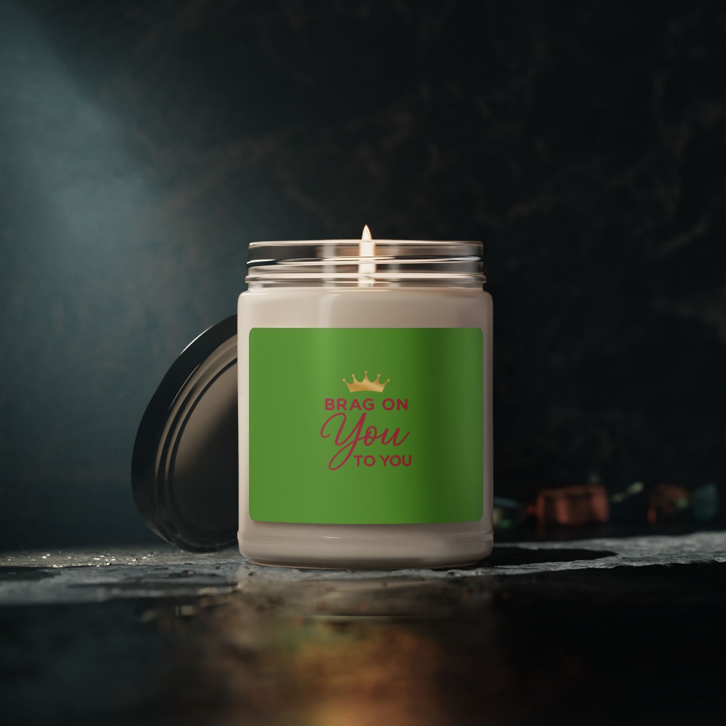 Scented Soy Candle — "Brag You On" Luxury 9oz Jar