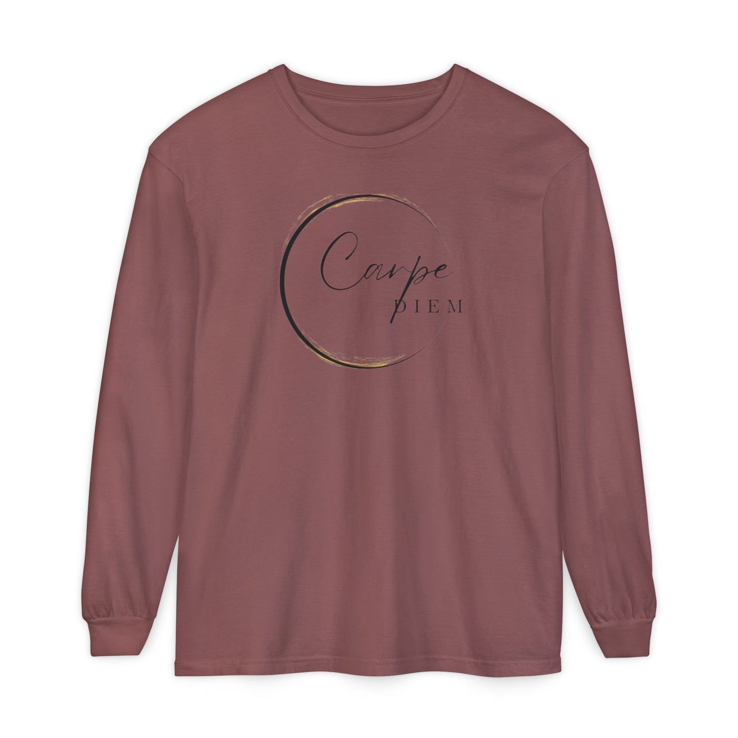 Carpe Diem Long Sleeve T-Shirt, Motivational Tee, Unisex Fashion, Everyday Wear, Gift for Friends, Relaxed Fit