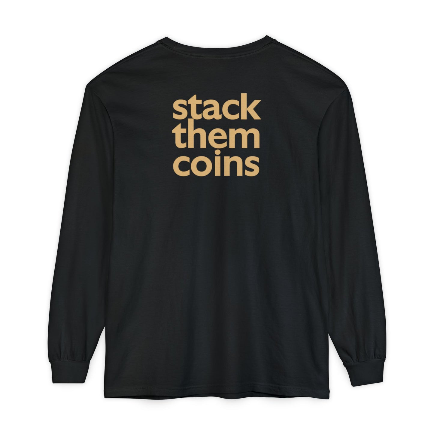 Cryptocurrency Long Sleeve T-Shirt - Casual Wear, Minimalist Style, Everyday Comfort, Streetwear Essentials
