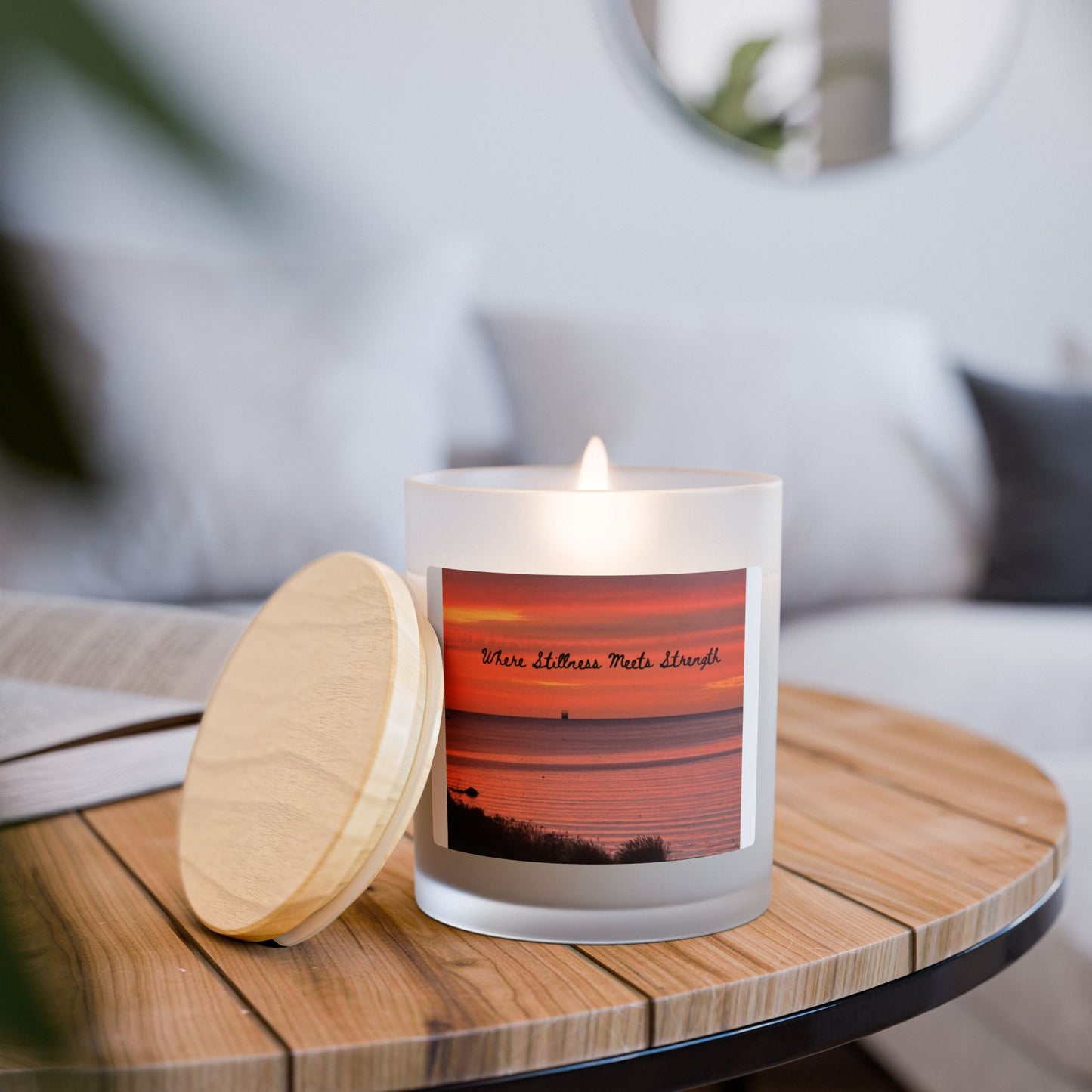 Vela de vidro fosco Sunset Coast — 311g (11oz) - Decoração aromática para casa 