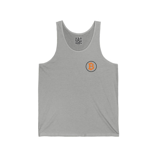 Bitcoin HODL Unisex Jersey Tank - Crypto Enthusiast Top, Summer Wear, Graphic Tee, Gift for Investors, Casual Fitness Shirt