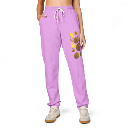 Criptomonedas/Bitcoin - Pantalones deportivos de polar teñidos en prenda