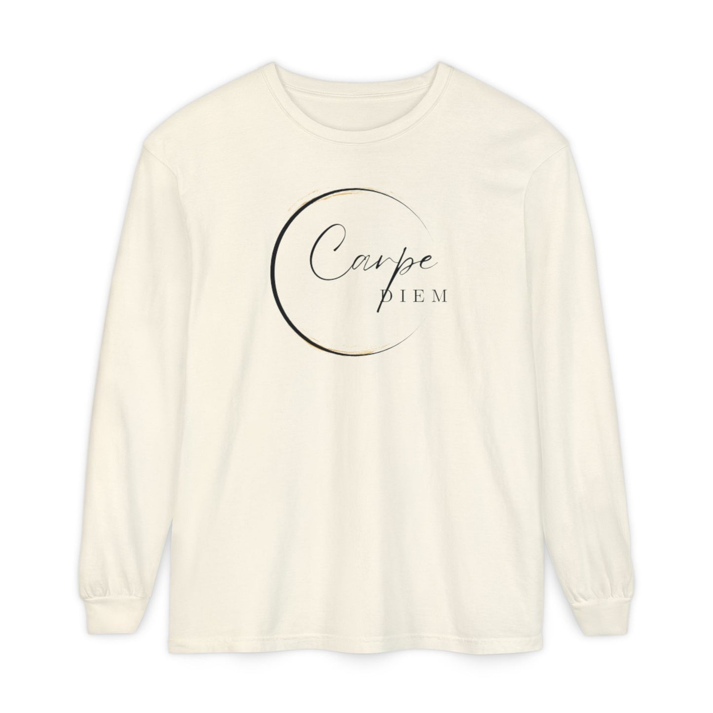Carpe Diem Long Sleeve T-Shirt, Motivational Tee, Unisex Fashion, Everyday Wear, Gift for Friends, Relaxed Fit