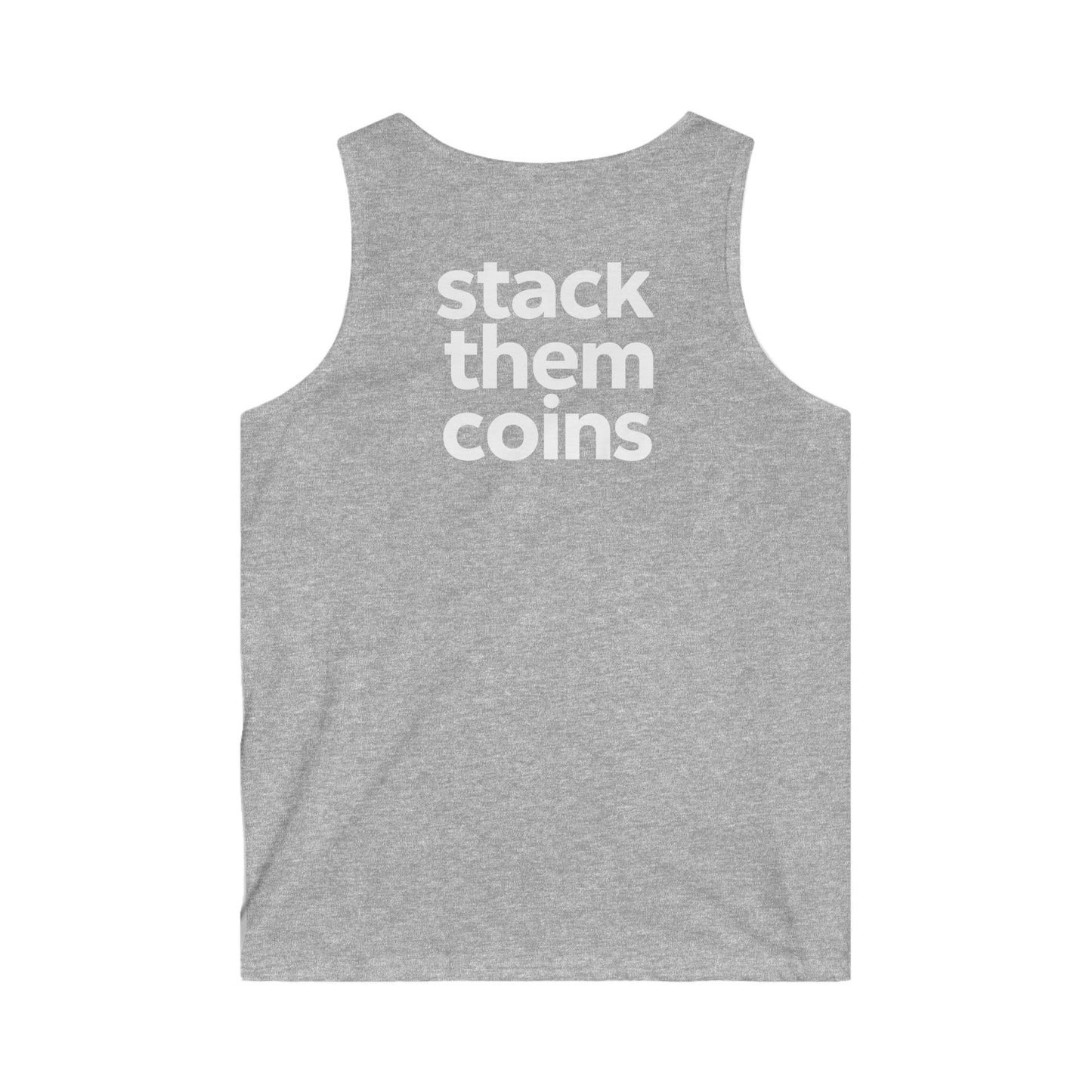 Cryptocurrency/Bitcoin Tank Top - Stack Them Coins, Cryptocurrency Top, Funny, Gym Fashion, Bitcoin Top