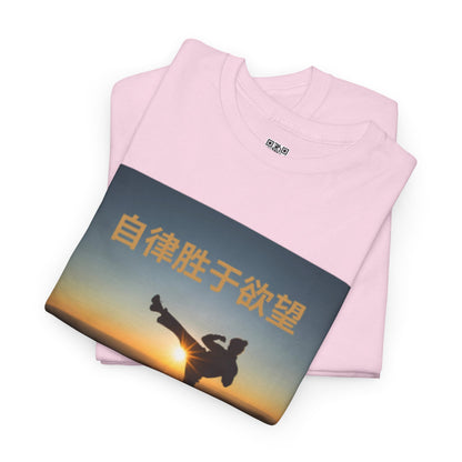 "Discipline Triumphs Over Desire" - Chinese Trendy Tshirt, Gildan 5000 Heavy Cotton Tee