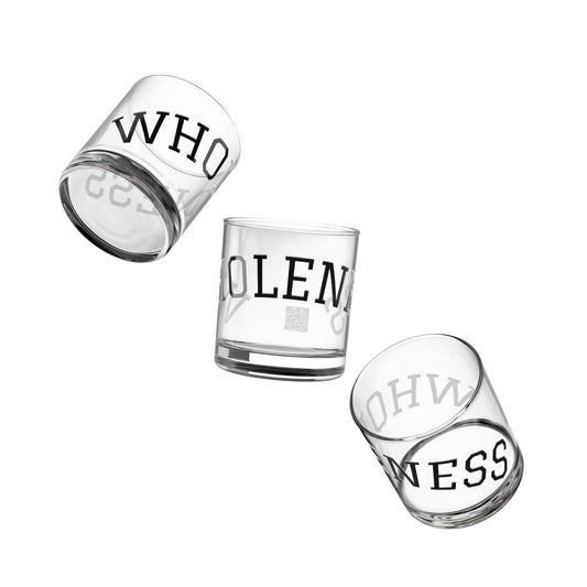 Wholeness - KATT Design, LLC Rocks Glass | 10oz Whiskey Tumbler |Whiskey Fans, Home Bars, Collectors, Unique Decor Item