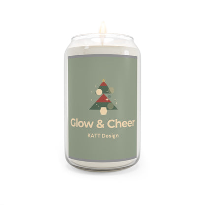 LIMITED Time - Holiday Soy Candle - "Glow & Cheer" Christmas Tree Scented Candle (13.75oz)