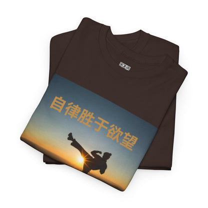 "Discipline Triumphs Over Desire" - Chinese Trendy Tshirt, Gildan 5000 Heavy Cotton Tee