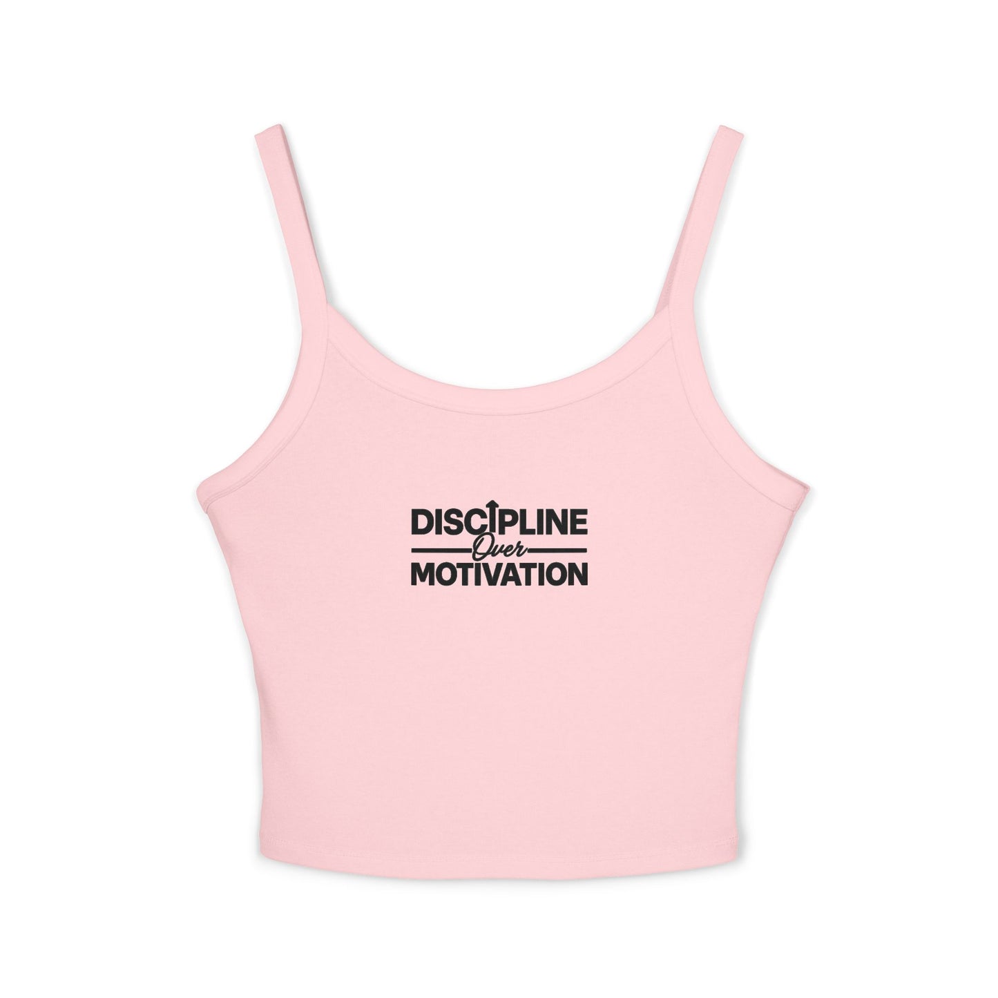 Discipline & Motivation Women's Spaghetti Strap Tank Top, Workout Top, Gym Apparel, Inspirational Gift, Fitness Clothing, Summer Wear